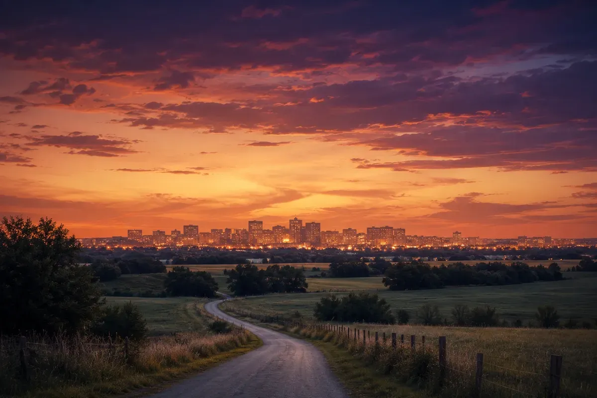 Illustrative scene of the rolling Middle Tennessee countryside near Nashville